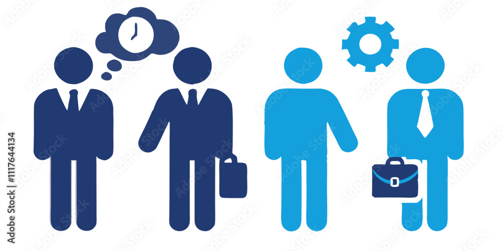 Employee vector icon set. Employment worker occupation business illustration Employee vector icon set. Employment worker occupation business illustration