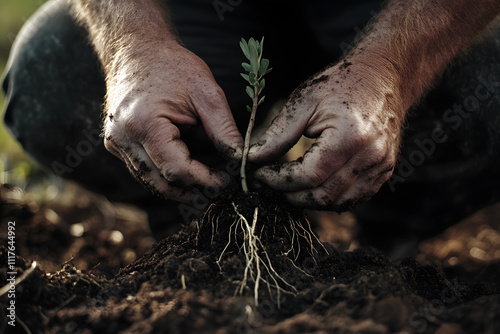 Planting New Beginnings, a Close-up View for Tu B'Shvat photo