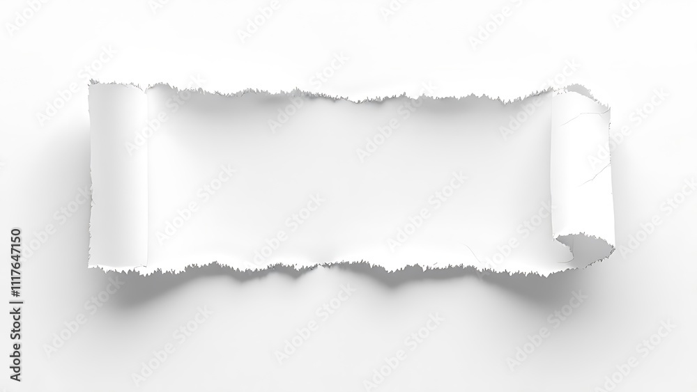Naklejka premium white paper ripped message background