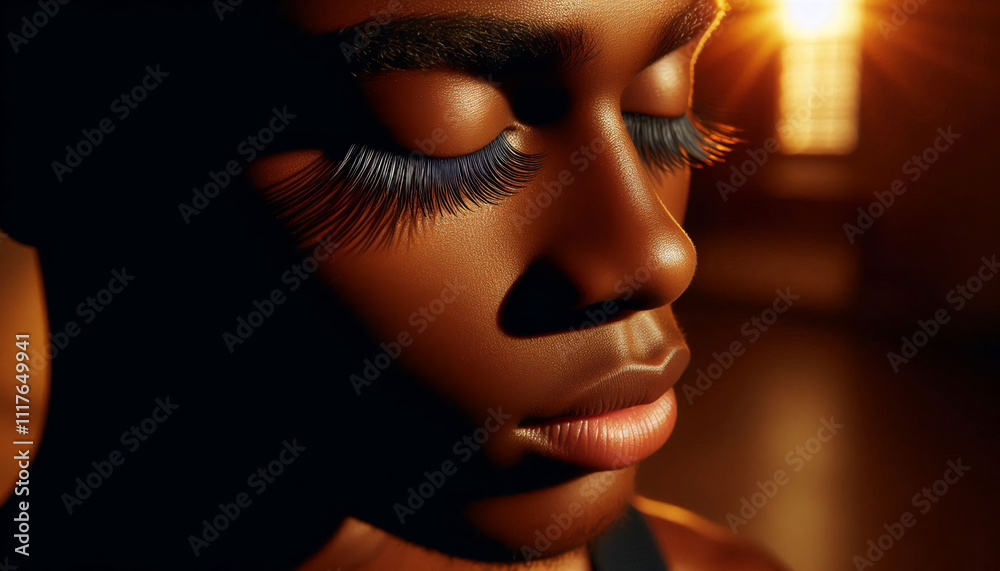 Male eyelashes with natural length and density, highlighted under warm sunlight for a lifelike and raw effect. Male eyelashes with natural length and density, highlighted under warm sunlight for a lifelike and raw effect.