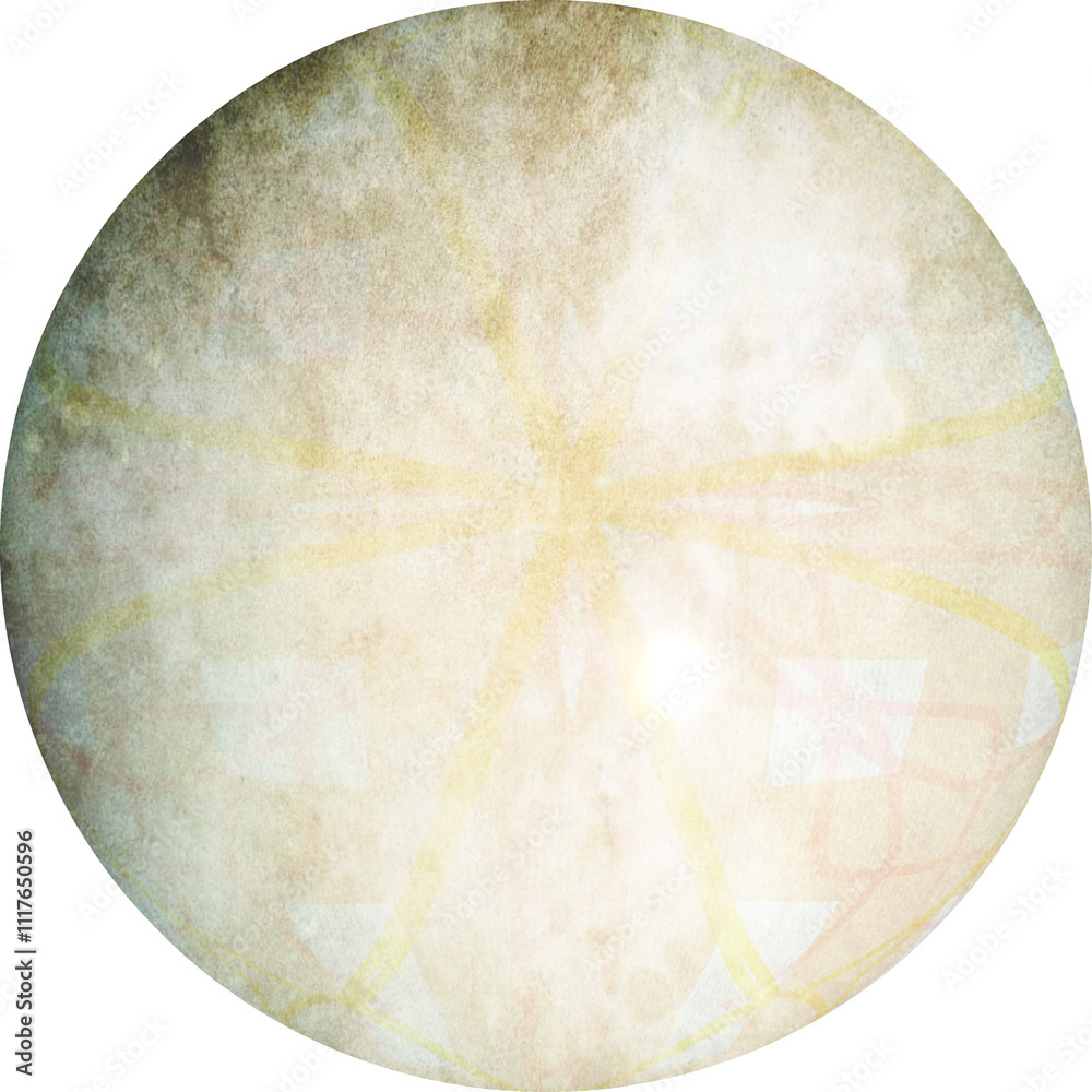 Decorated sphere or globe, abstract or modern art
