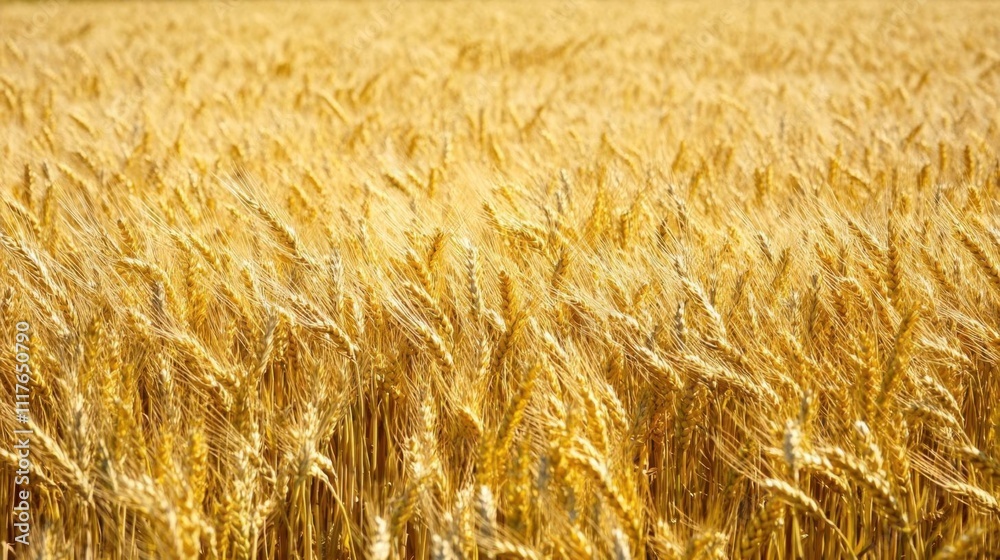 A golden field of wheat swaying gently in the breeze. A golden field of wheat swaying gently in the breeze.