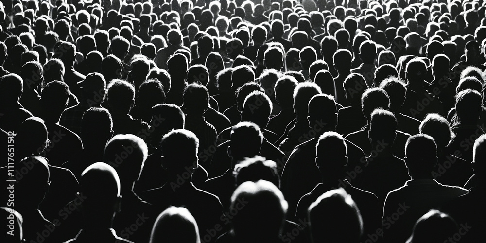 Obraz premium a group of people in a crowd
