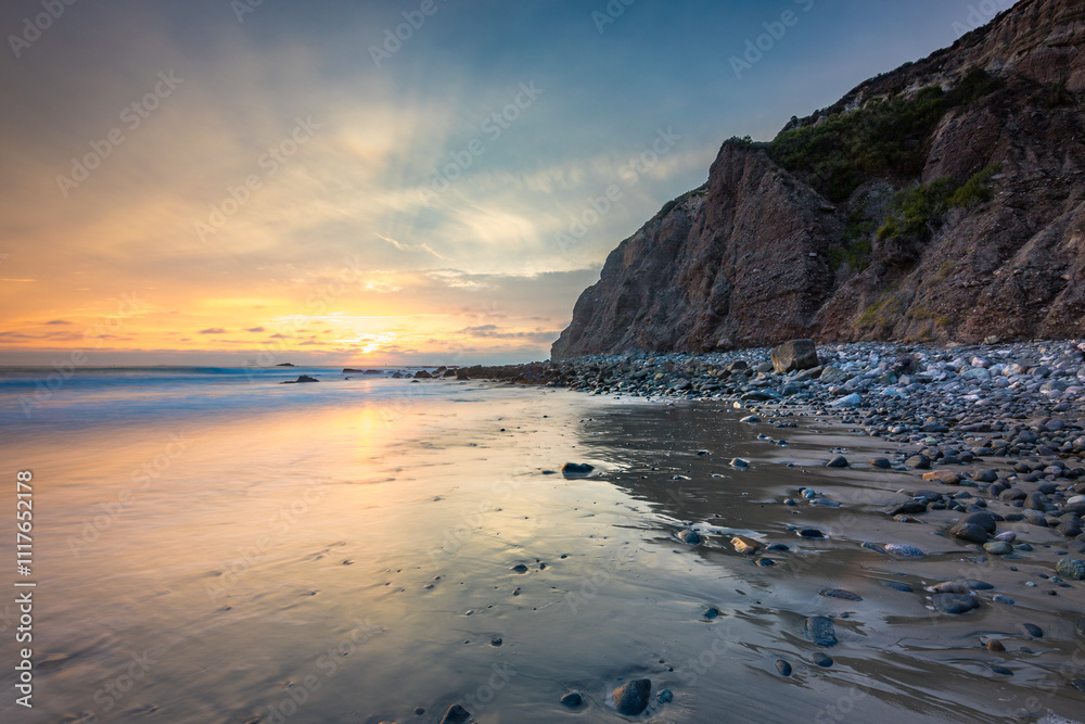 Sunset over Dana Cove at Dana Point, California