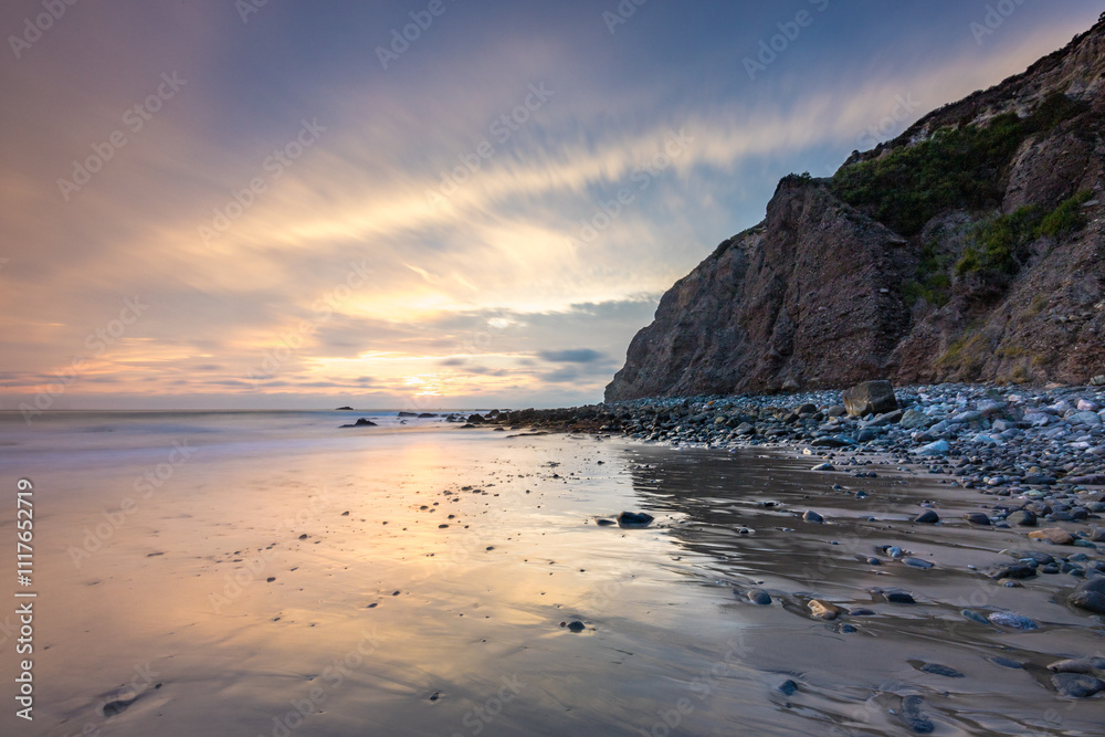 Stunning sunset over Dana Point's sandy beach Stunning sunset over Dana Point's sandy beach