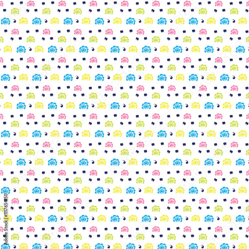 seamless pattern with colorful dots