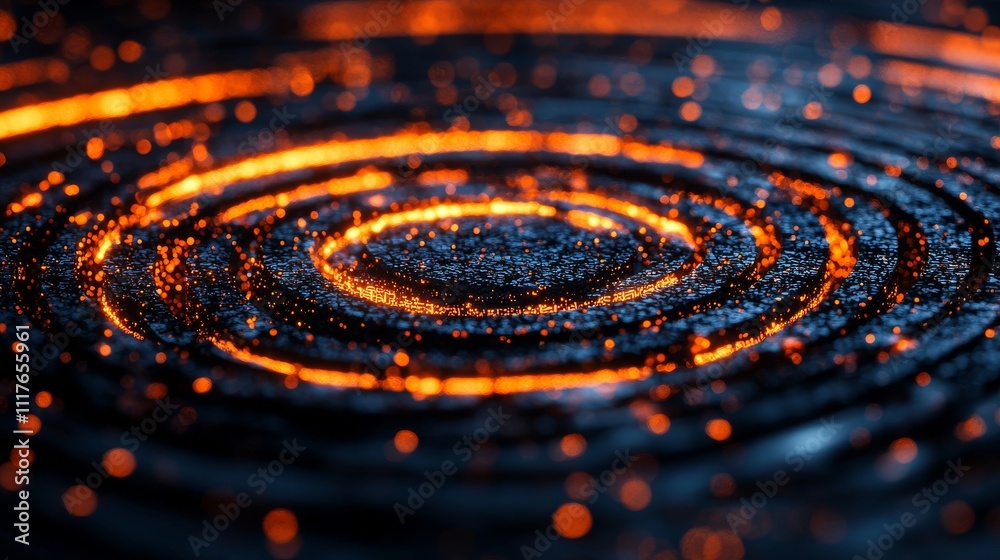 management framework conceptual. Vibrant orange and blue swirling patterns with glowing particles. management framework conceptual. Vibrant orange and blue swirling patterns with glowing particles.