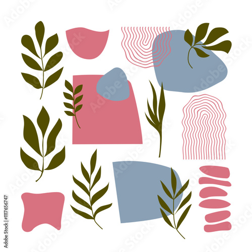 a collection of different patterns including a pink and green one