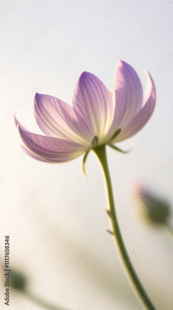 lavender flower blooming in the morning, created by generative AI lavender flower blooming in the morning, created by generative AI