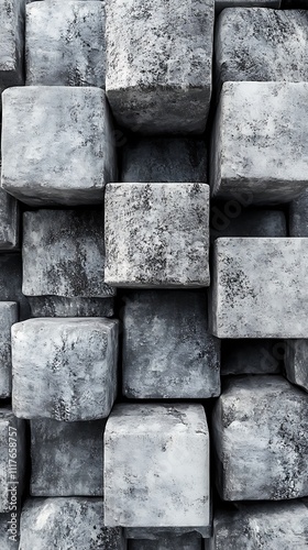 Vivid Geometric Cubes Contrasting Against a Dynamic Abstract Background