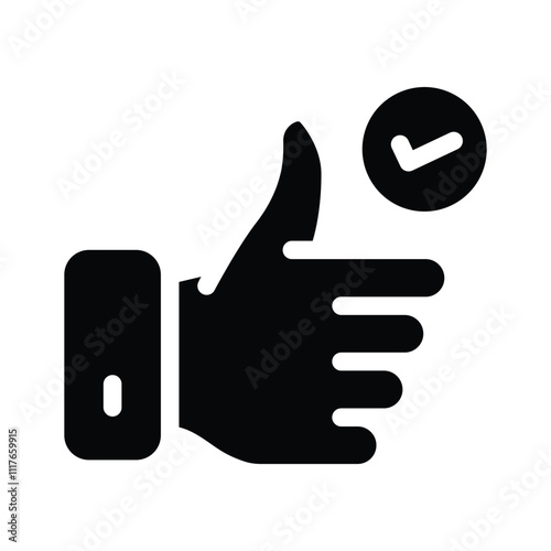 A thumbs up icon, symbolizing approval or positive feedback