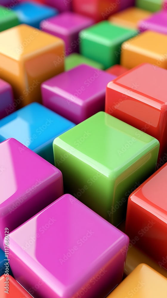 Vivid Geometric Cubes Contrasting Against a Dynamic Abstract Background Vivid Geometric Cubes Contrasting Against a Dynamic Abstract Background