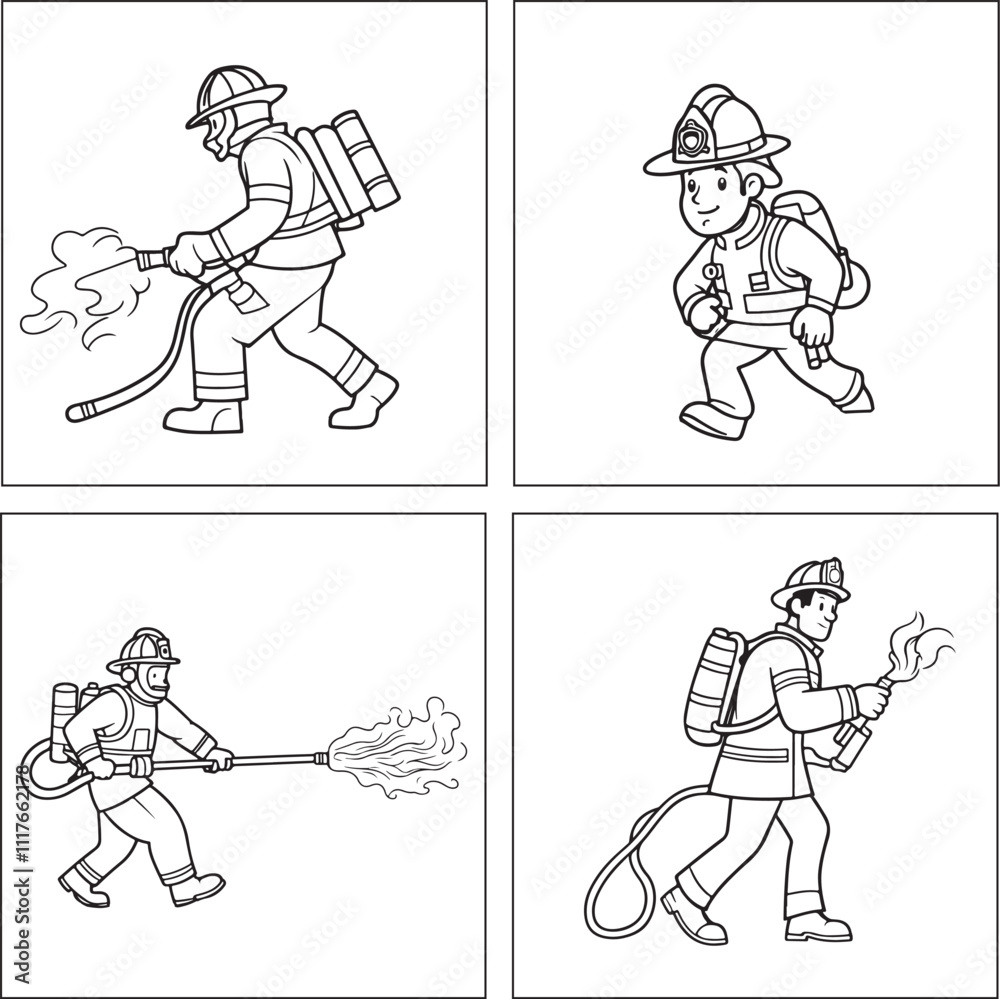 Firefighter Coloring Page