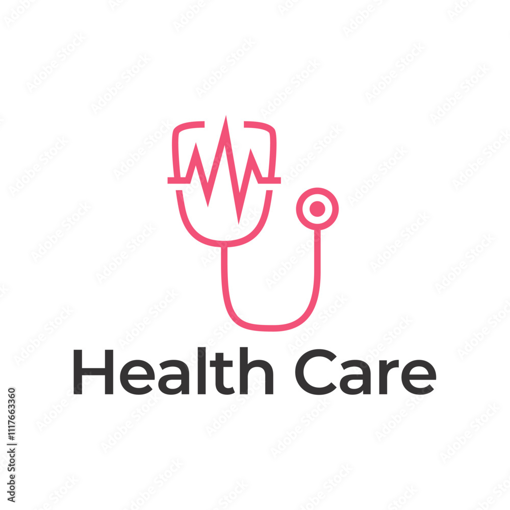 Logo for health care stethoscope. Medical health care logo design. Logo for health care stethoscope. Medical health care logo design.