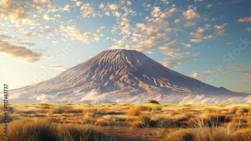 Majestic Mount Lengai in Tanzania Under Scenic Sky photo