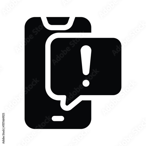 A smartphone with an alert icon, symbolizing mobile business alerts