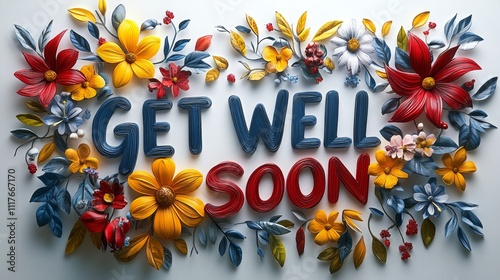 Get well soon greeting card, AI Generated