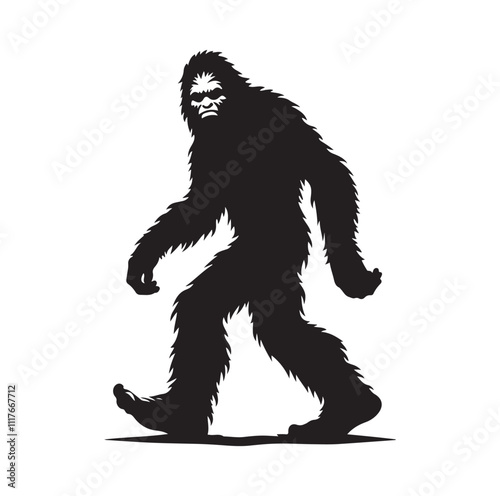 big foot silhouette vector illustration