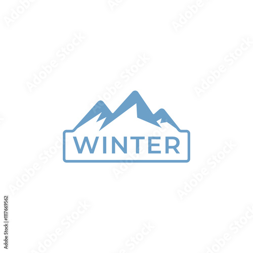 Iceberg mountain logo, Mountain snow logo vector