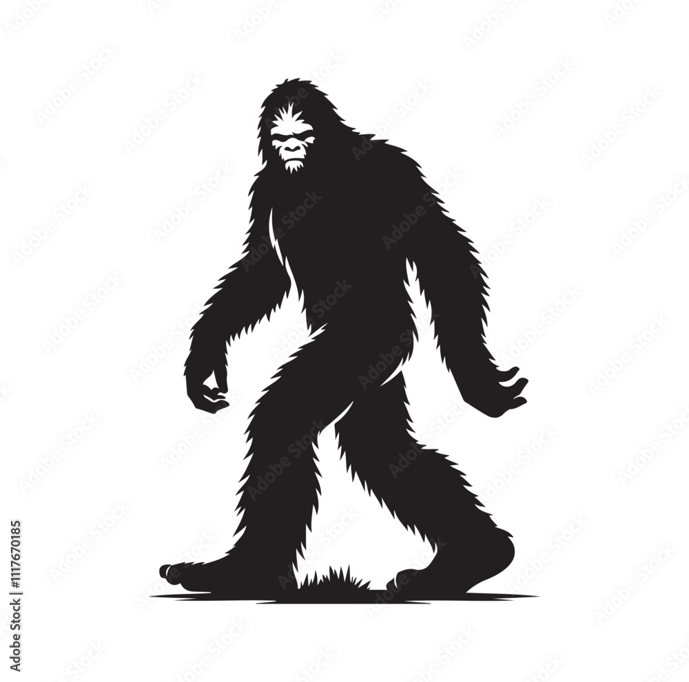 Fototapeta premium big foot silhouette vector illustration