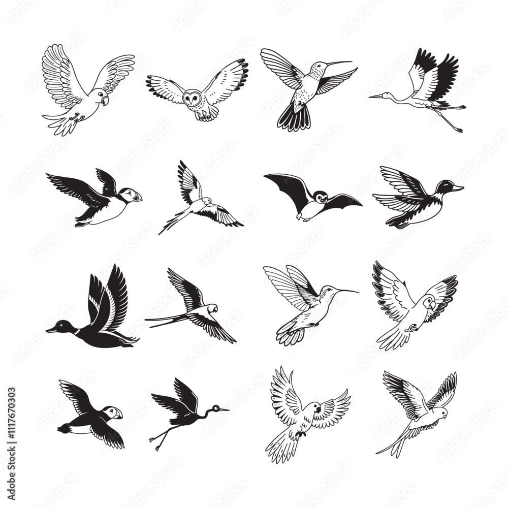 birds in flight, silhouette birds icon bundle birds in flight, silhouette birds icon bundle