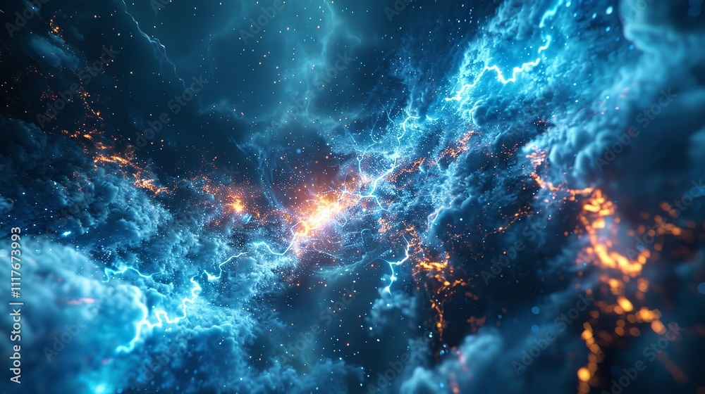 Abstract technology background digital lightning. Abstract technology background digital lightning.
