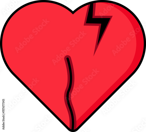 Cracked Heart Icon