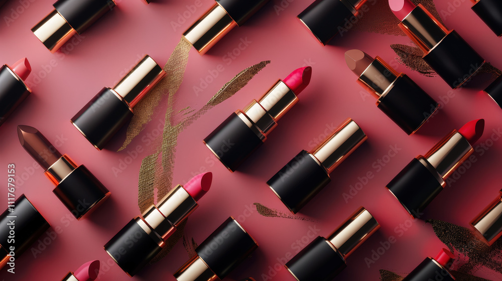 Obraz premium mock up lipstick design