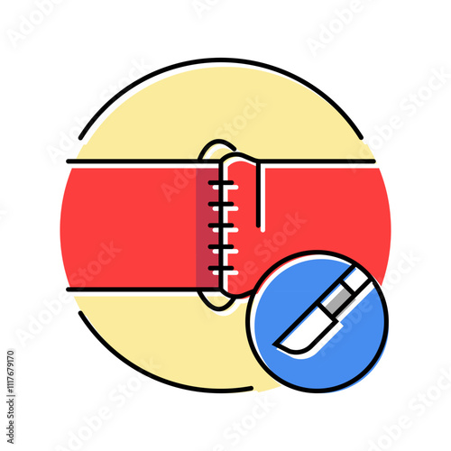 anastomosis surgery doctor color icon vector. anastomosis surgery doctor sign. isolated symbol illustration