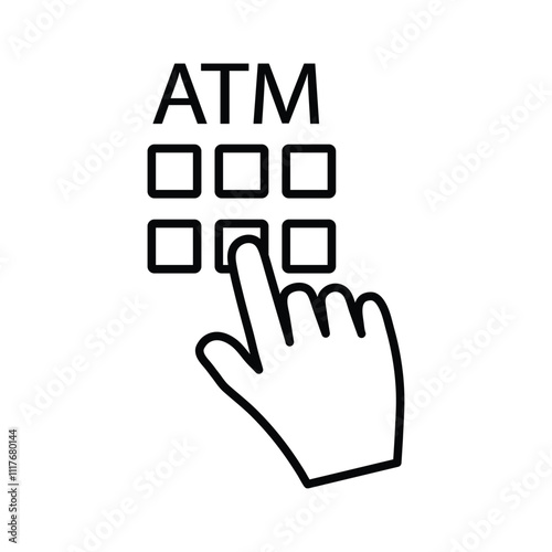 atm icon vector. Money from atm vector icon
