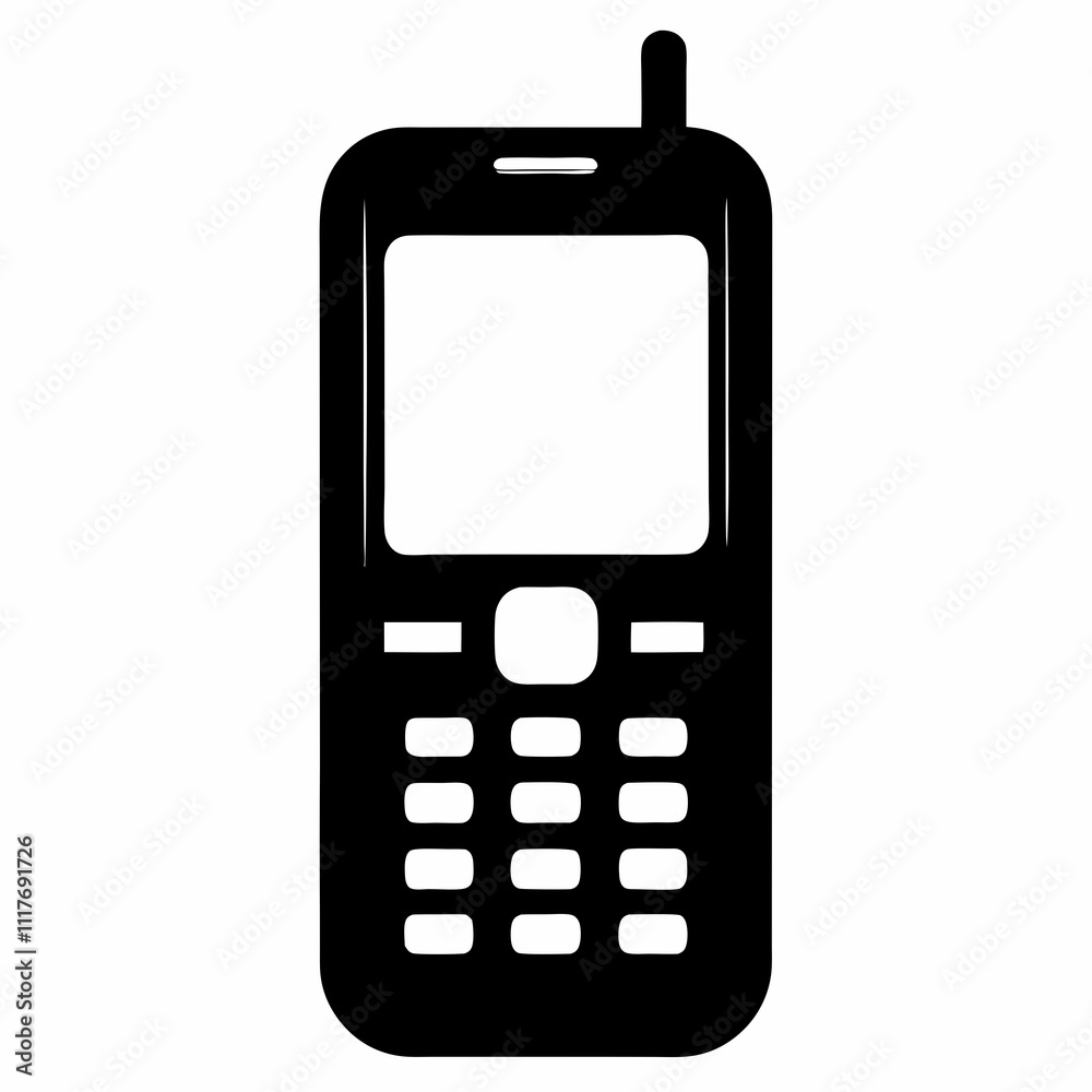 Mobile Phone Silhouette Vector illustration design Mobile Phone Silhouette Vector illustration design