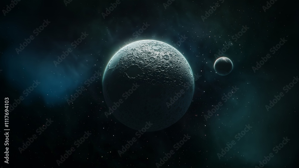 A stunning cosmic scene with vibrant planets in a galactic background, captivating imaginations A stunning cosmic scene with vibrant planets in a galactic background, captivating imaginations
