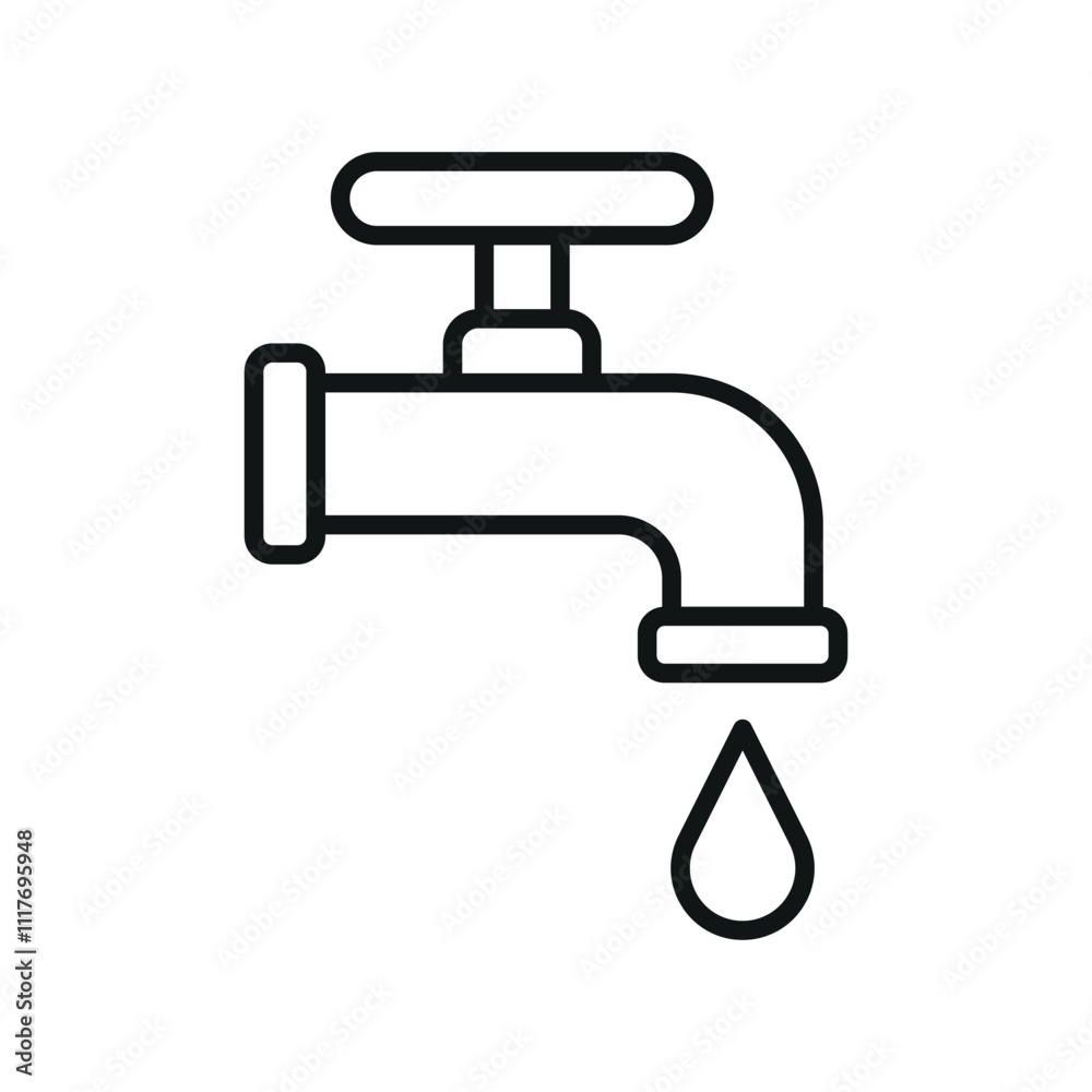 Faucet icon designed with a clean and modern concept, perfect for elevating your digital designs Faucet icon designed with a clean and modern concept, perfect for elevating your digital designs