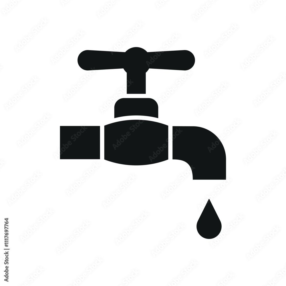 Faucet icon designed with a clean and modern concept, perfect for elevating your digital designs