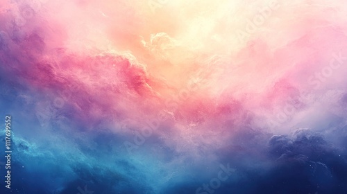 A vibrant, abstract depiction of clouds in soft pastel colors.