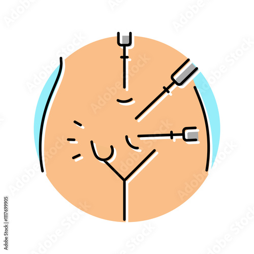 incision surgery doctor color icon vector. incision surgery doctor sign. isolated symbol illustration