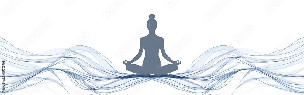 Serene Meditation: A Simple Artistic Line Drawing of a Yoga Pose.
Serene Meditation: A Simple Artistic Line Drawing of a Yoga Pose.
