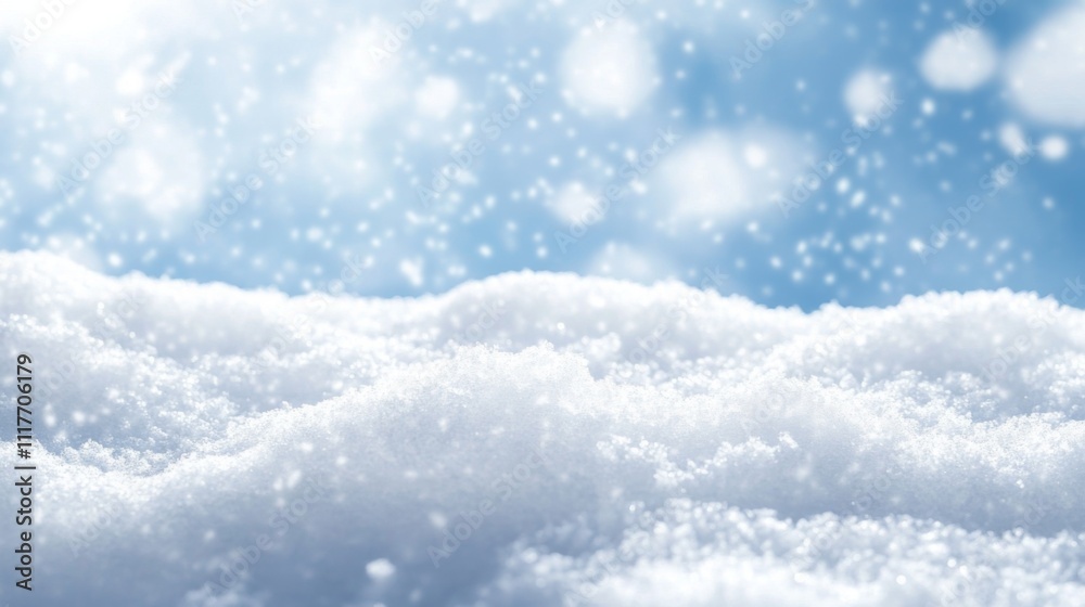 Snow winter background close up front view