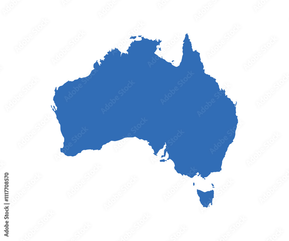 Obraz premium Australia Map vector icon. Minimalistic Colorful Map of Australia.
