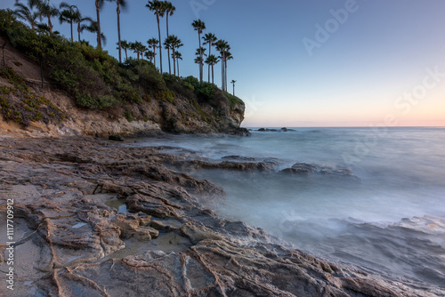 Crescent Bay Beach sunset reflections