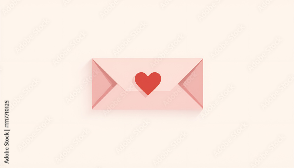 Pink envelope with a heart symbol for love letters and romantic messages
Pink envelope with a heart symbol for love letters and romantic messages