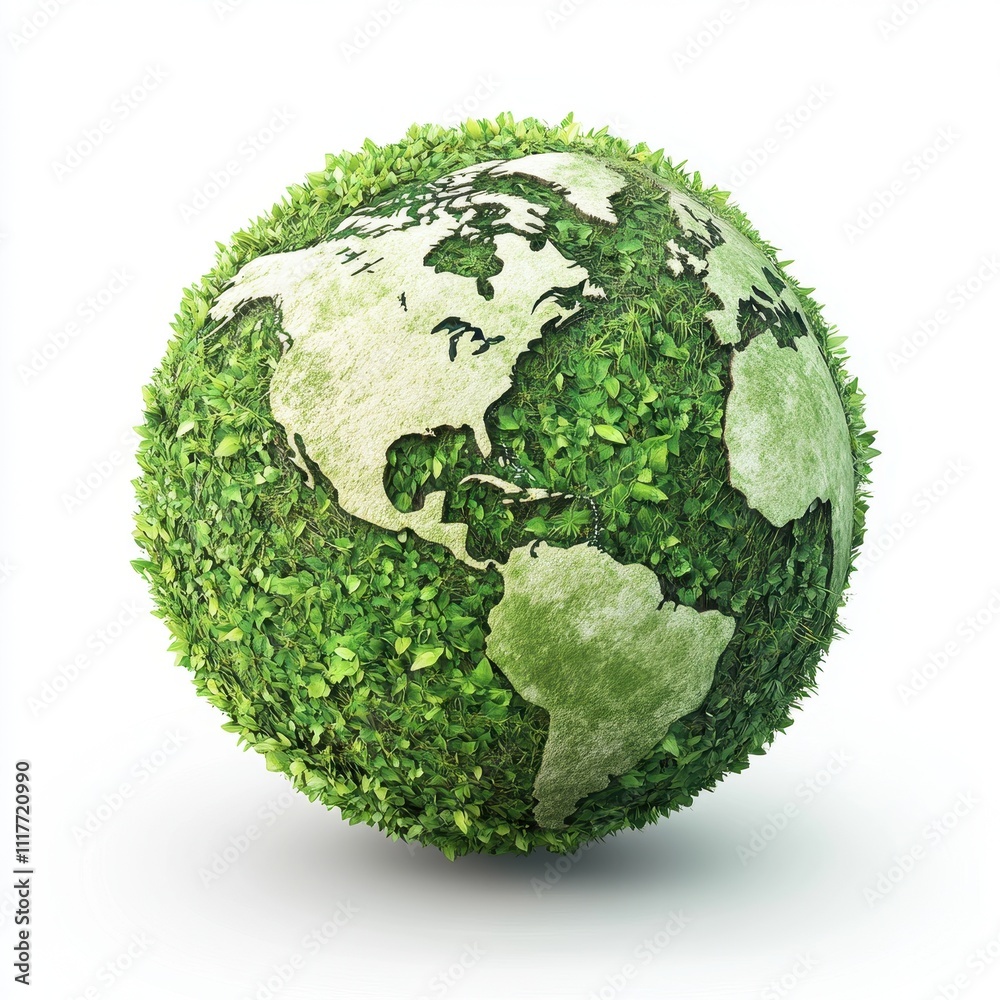 A green globe with the continents of North America and South America A green globe with the continents of North America and South America