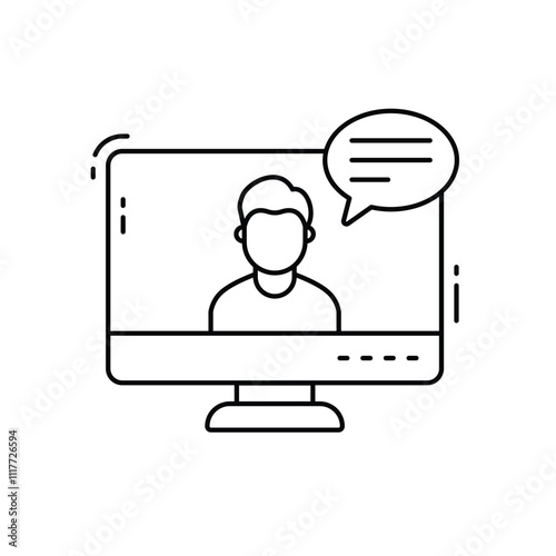 Online Class vector icon