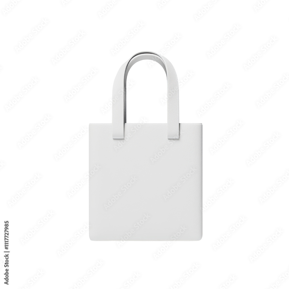 Minimalist white tote bag with two handles, perfect for everyday use. isolated on transparent background Minimalist white tote bag with two handles, perfect for everyday use. isolated on transparent background
