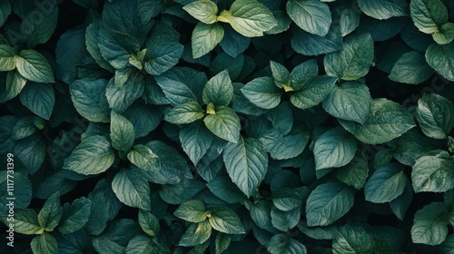 Lush Green Leaves Background Texture.