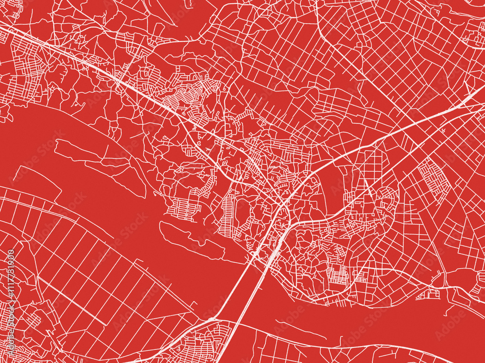 Christmas Map of Toride, Japan in Snowy White on Festive Red Background. Christmas Map of Toride, Japan in Snowy White on Festive Red Background.