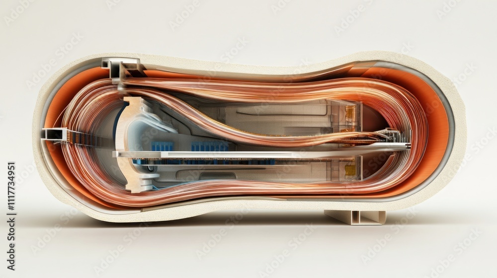 Fototapeta premium Abstract Cross-Section of a Complex Structure