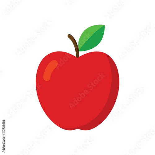Apple Fruit Icon Illustration fruit Object Icon Flat Isolated
