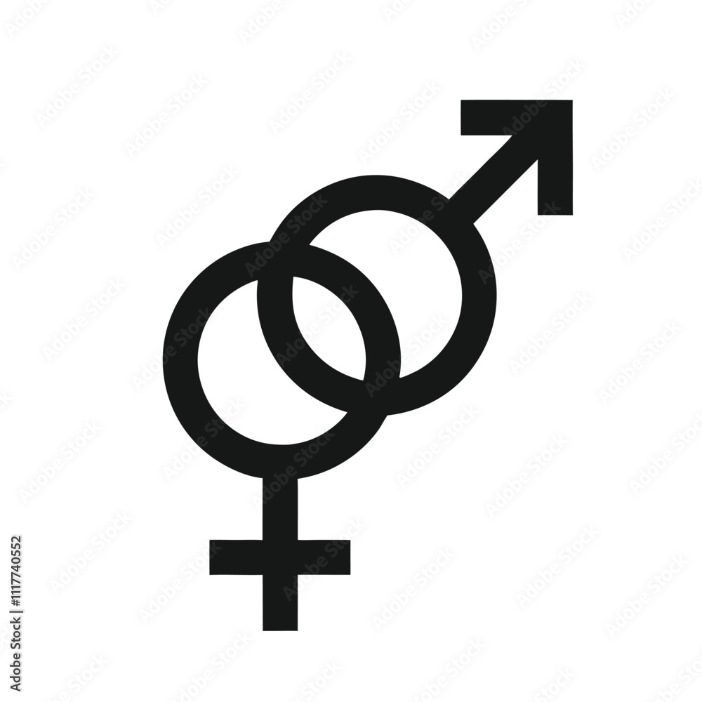 Gender symbol. Female and male icon. Man and woman sign. Vector EPS 10. Isolated on white background Gender symbol. Female and male icon. Man and woman sign. Vector EPS 10. Isolated on white background