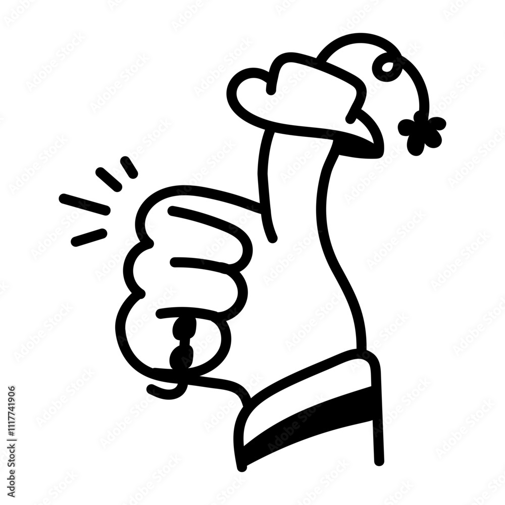 Thumbs up icon in hand draw style
Thumbs up icon in hand draw style